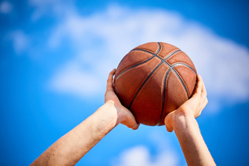 man holding a basketball