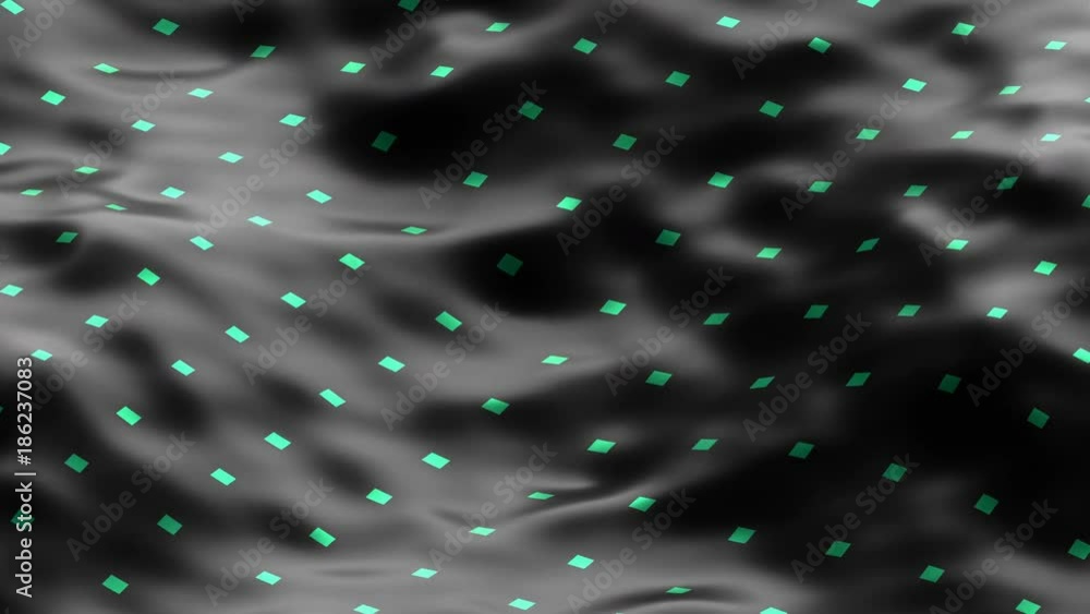 Poster abstract 3d rendering of seamless loop smooth surface animation with ripples. cloth with waves. mode
