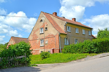  The apartment house of the German construction on Karl Marx Street. Gvardeysk, Kaliningrad region