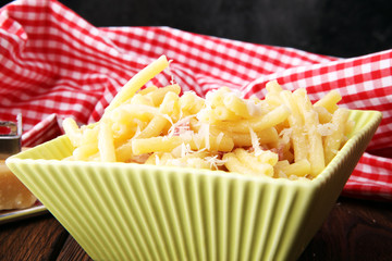 Italian pasta carbonara, fresh cuisine