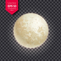 Full moon isolated on transparency background
