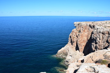 Fototapeta na wymiar Steilküste am Cap de Barbaria auf Formentera