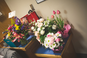 Flowers in Hospital Room
