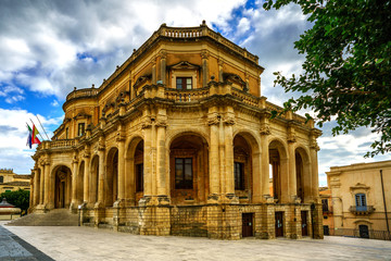 Palazzo Ducezio (Town Hall) in Noto city in Sicily