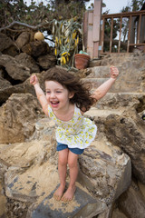 Child Playing on Beach in Oahu Hawaii