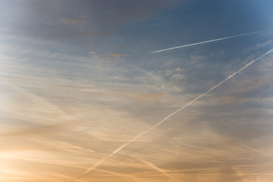 Contrails In The Sky