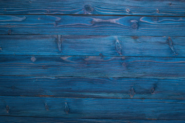 Fototapety  Wooden texture blue background. Top view. Copy space.
