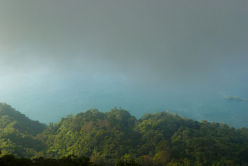 View of the lake of Ilopango in El Salvador.