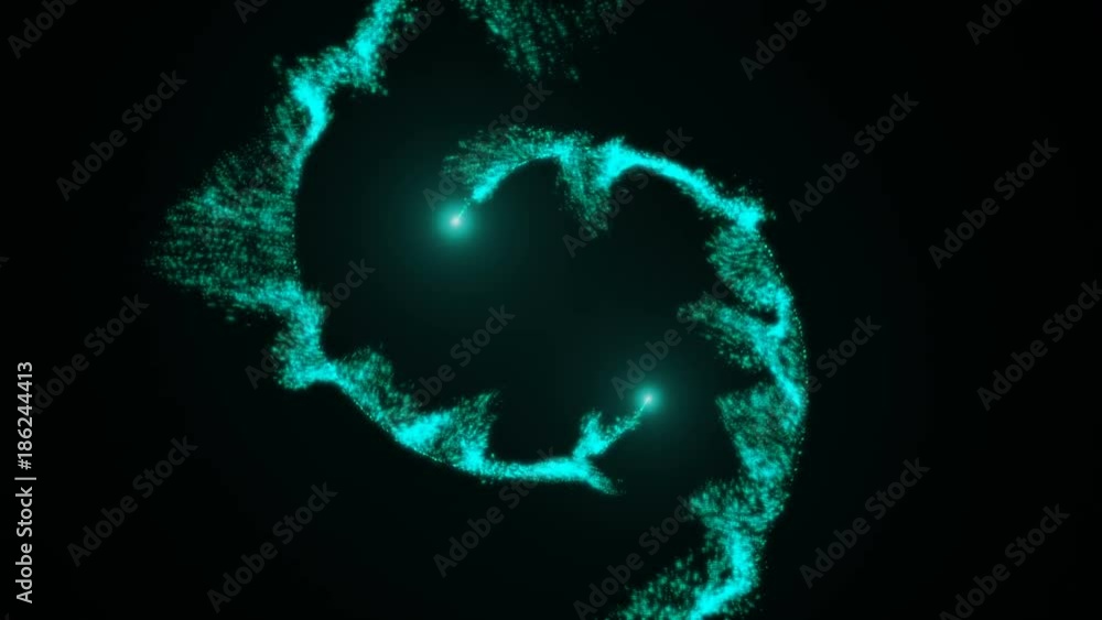 Poster opening intro flash light, lens flare, rotation particles. 3d rendering