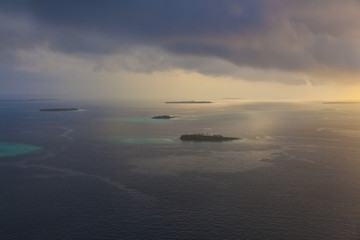 Sonnenuntergang über den Malediven