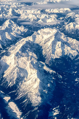 Fototapeta premium Alps views in flight