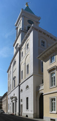 Fototapeta na wymiar Evangelische Stadtkirche Karlsruhe, Rückseite