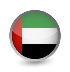 UAE Flag Round Glossy Icon