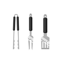 flat vector image frying accessories