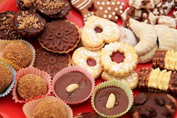 cookies sitting on a table