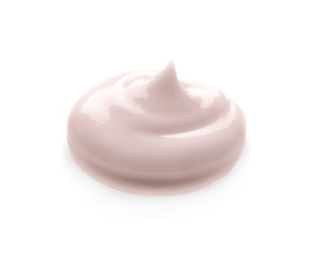Sample of hand cream on white background