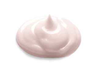 Sample of hand cream on white background