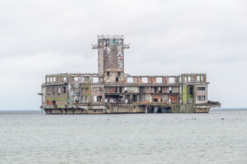 Obraz premium Ruins of garman Torpedowaffenplatz Hexengrund at Babie Doly in Gdynia, Poland.