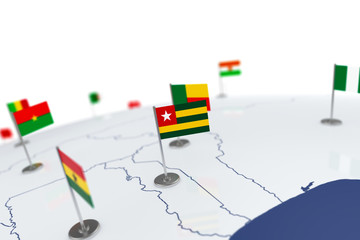 Naklejka premium Togo flag