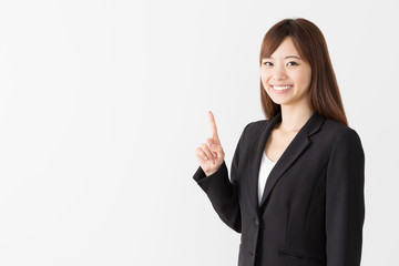 ビジネスウーマン　白バックイメージ