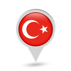 Turkey Flag Round Pin Icon