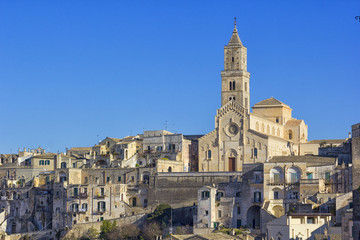 Fototapeta na wymiar View of Matera Cathedral