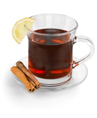 Glass of Tea with Cinnamon Sticks
