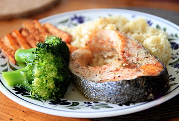 fish grilled on a plate