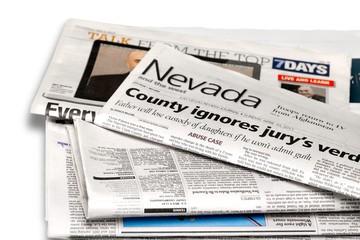 Closeup of Newspapers