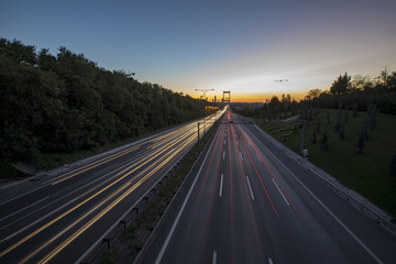 Fatih Sultan Mehmet bridge Spectacular view of Istanbul Turkey