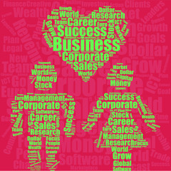 business flag text design