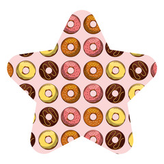 donut sweet pastry seamless pattern vector illustration