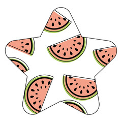seamless pattern watermelon fruit fresh food vector illustration