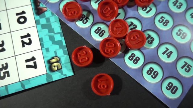 1920x1080 25 Fps. Very Nice  Time Lotto Bingo Tombala Gambling Game Slow-Motion Video.