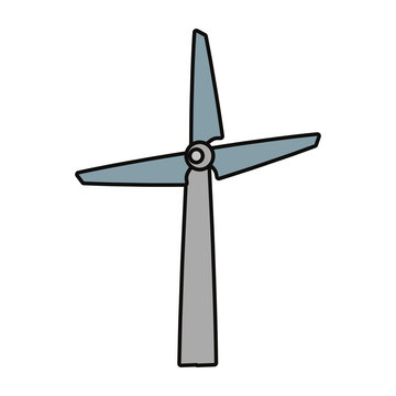 Wind turbine energy cartoon