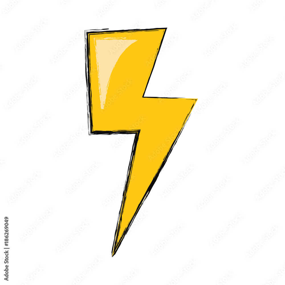 Poster Ray energy symbol cartoon