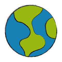 Earth world symbol cartoon