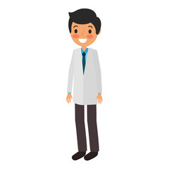 doctor man avatar character vector illustration design