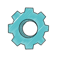 Gear machinery piece cartoon