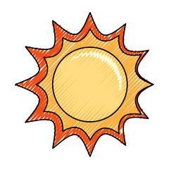 Sun isolated symbol cartoon