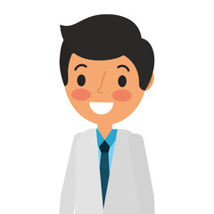 doctor man avatar character vector illustration design