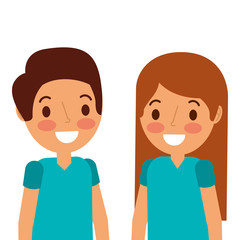 surgeons couple avatars characters icon vector illustration design