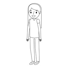 beautiful woman avatar character vector illustration design