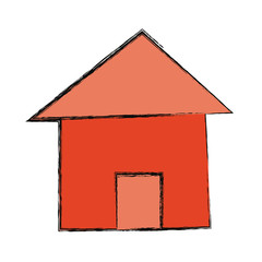 House real estate symbol cartoon