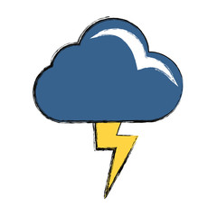 Rainy weather symbol cartoon