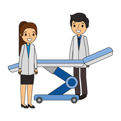 dental stretcher with professional medical vector illustration design