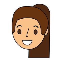 Fototapeta premium beautiful woman head avatar character vector illustration design