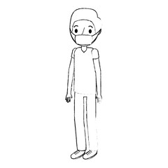 surgeon man avatar character icon vector illustration design