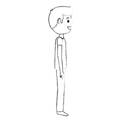 young man avatar character vector illustration design