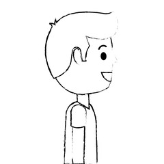 young man avatar character vector illustration design